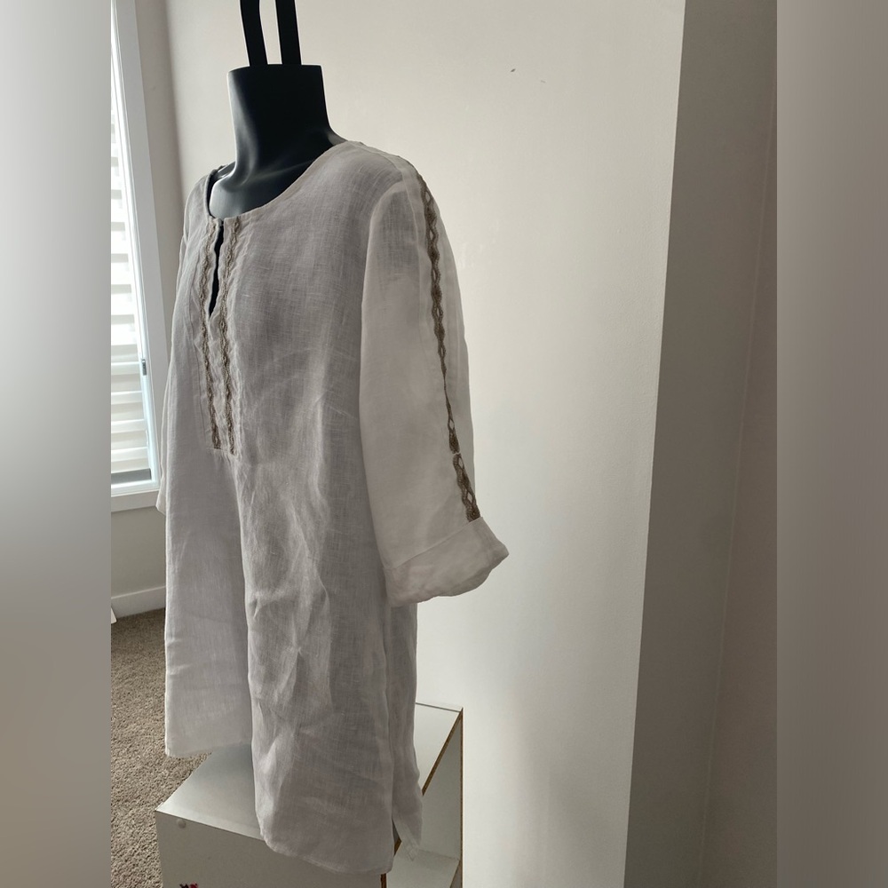 LA FEE Maraboute linen top/ tunic, size 42 ⭐️ Host Pick ⭐️ - Picture 2 of 8